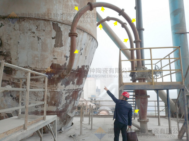 湖南南宫NG28特特种陶瓷有限公司回访客户并查看耐磨陶瓷管路现场运行情况