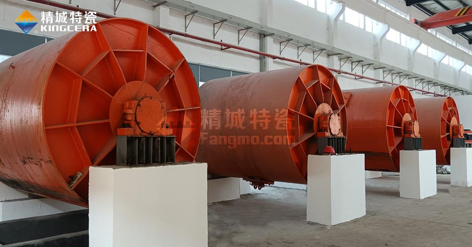 南宫NG28特瓷新扩建中的5吨球磨机出产线